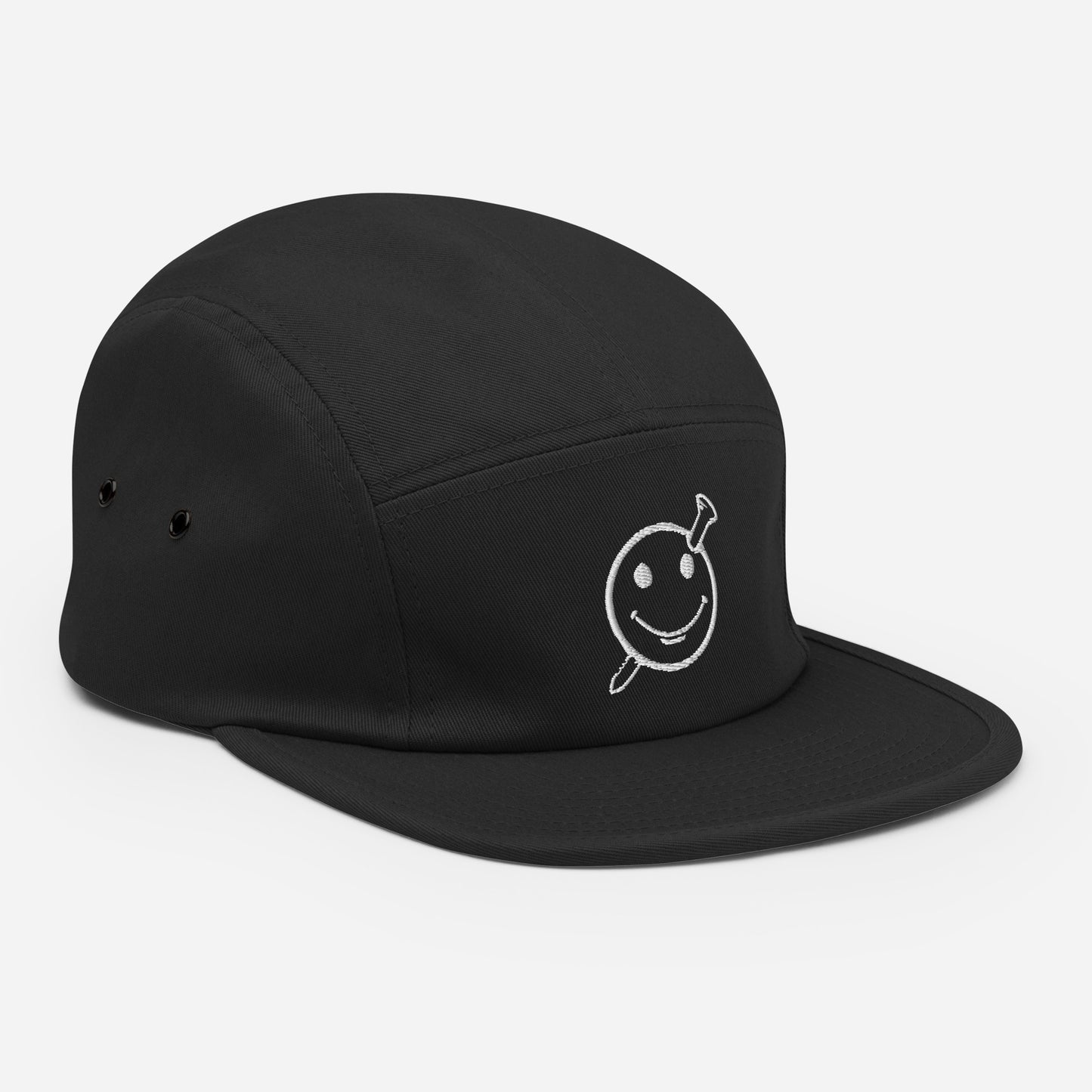 Nailhead Black Five Panel Cap